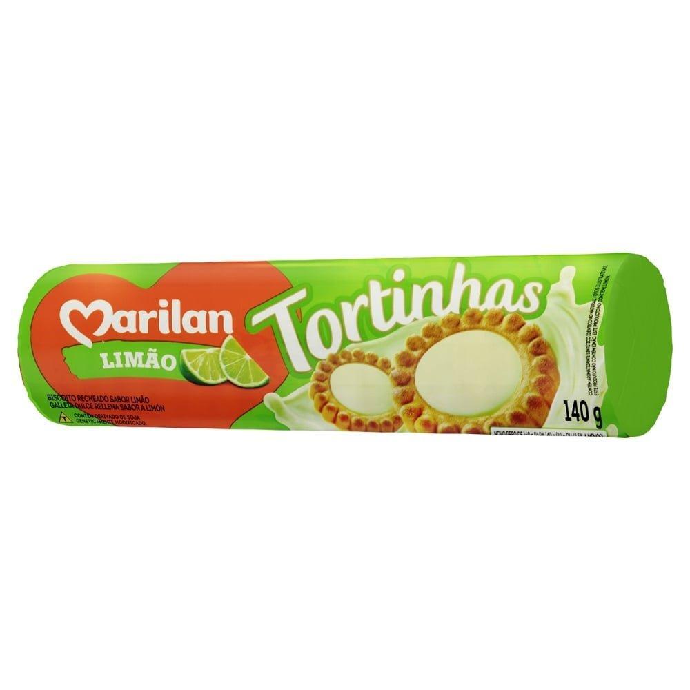 Biscoito Marilan Tortinha Limão 140g - Embalagem com 36 Unidades
