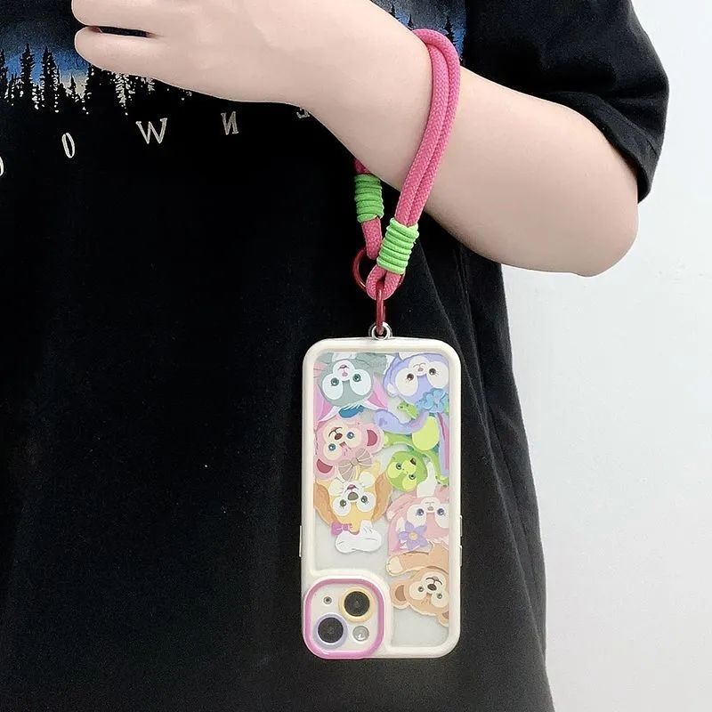 Alça transfronteiriça para celular, faça você mesmo, alça de pulso trançada, Anti-perda, corrente para celular, capa par