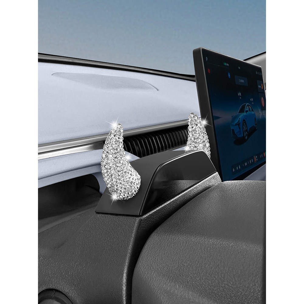 Xiaopeng MONA M03 Acessórios interiores do carro ornamentos volante criativo chifre de diamante adesivos decoração inter