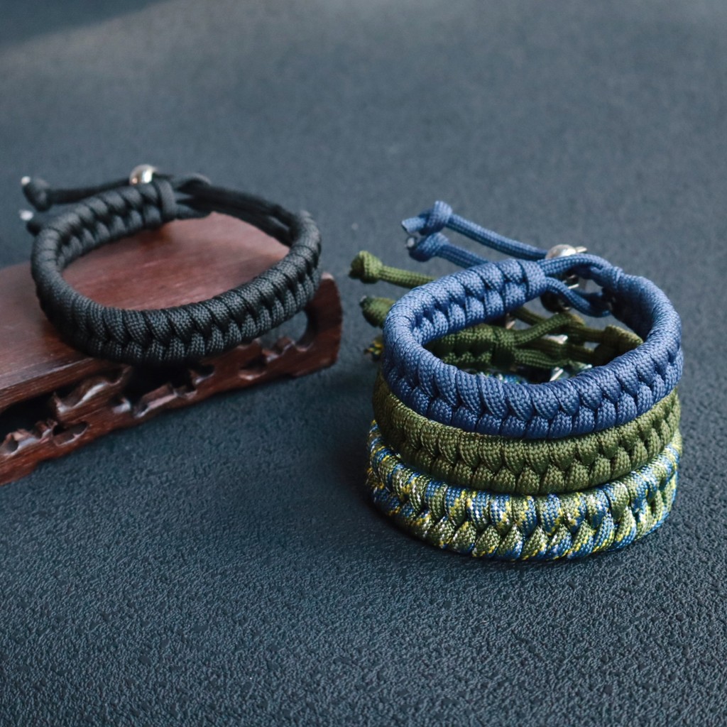 Acessórios de novo estilo: pulseira tecida à mão, pulseira de paracord camuflada para uso externo, pulseira simples para
