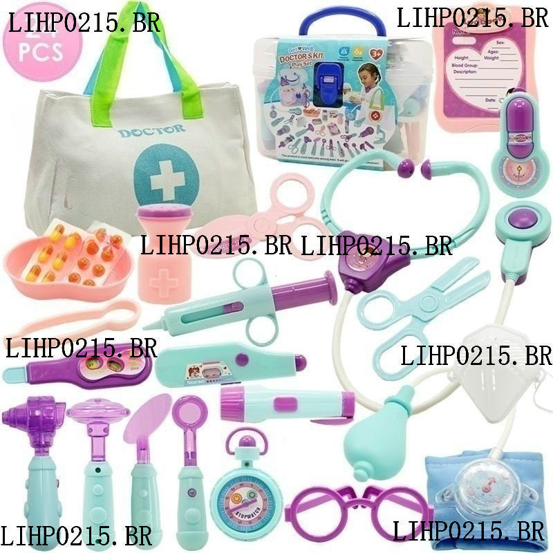 Conjunto de 22-42 peças para crianças mini médico kit médico  Médico Brinquedo Conjunto Caixa Enfermeira Criança