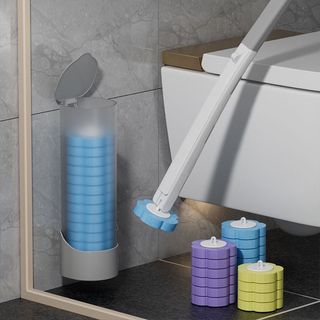 Cabeça de reposição de esponja para escova de vaso sanitário descartável, conjunto de escova de limpeza de vaso sanitári