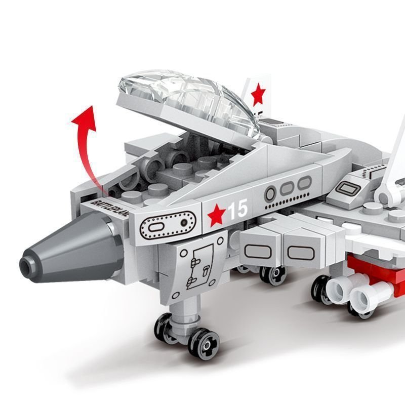 Compatível com o modelo de blocos de montar do caça J-15 da Lego versão Q, brinquedo educativo infantil, ornamento milit