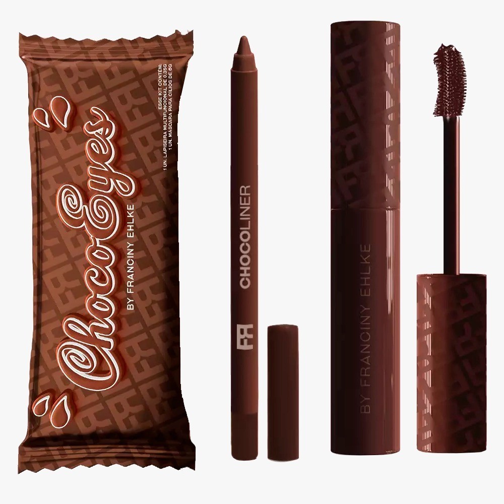 Kit CHOCO EYES Com Máscara Para Cilios E Lápis Multifuncional Olhos E Boca!!