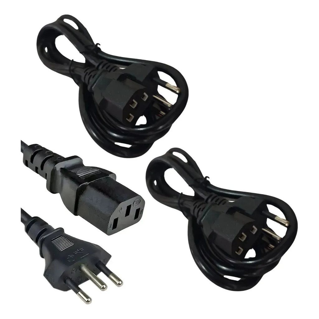 Leve 2 Cabos De Energia Tripolar Pc Monitor Oferta