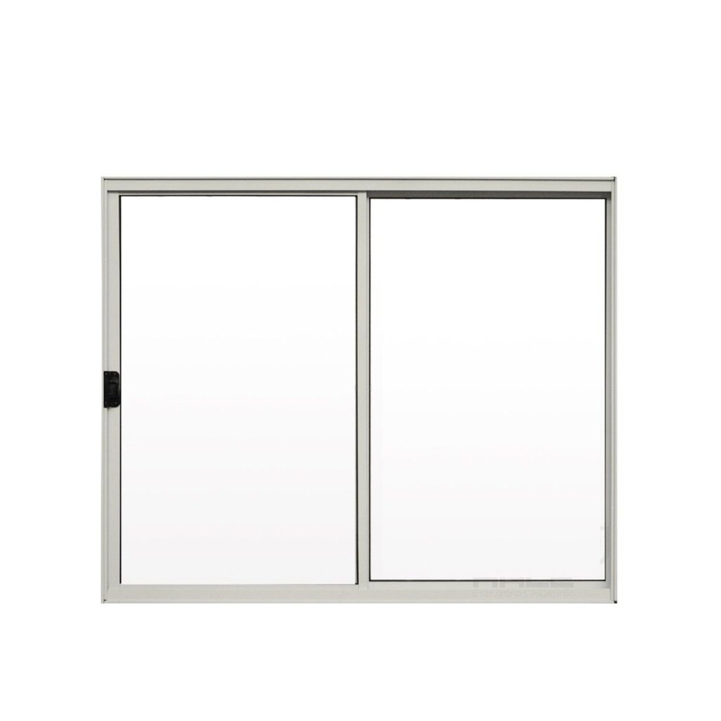 Janela de Alumínio de Correr 100x120cm 2 Folhas Hale Esquadrias Branco Branco