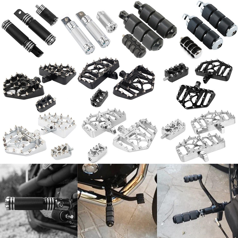 Universal Motocicleta Frente Traseira Footpegs Pé Resto Shifter Pegs Para Harley Sportster Dyna Softail Fatboy Touring E