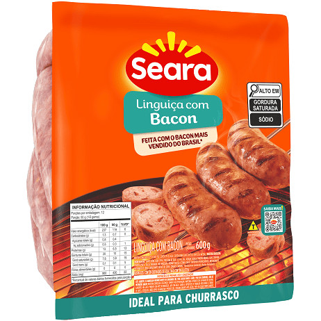 Seara Linguiça suína com bacon 600g