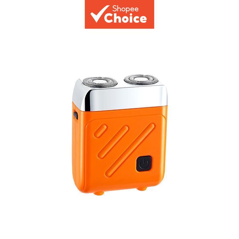 Barbeador Elétrico Rotativo Portátil De Anel Duplo Para Homens , Navalha À Prova D'água Seca E Úmida Recarregável USB ,