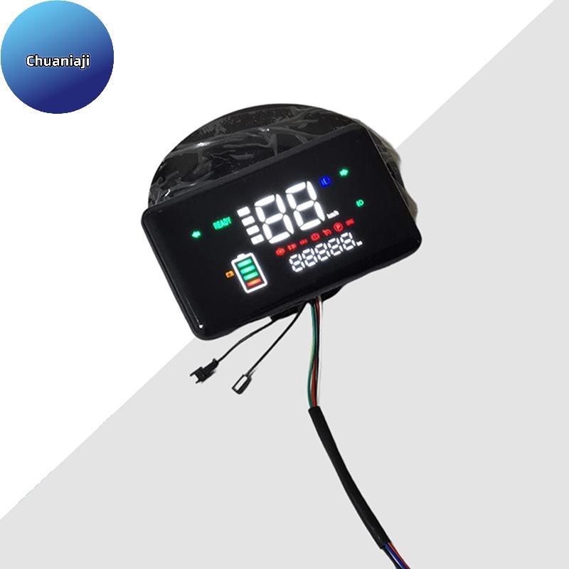 Chuaniaji Bicicleta Elétrica Display LCD 48V 60V 72V Medidor De Velocidade Tela Substituição Durável Para E Scooter Moni