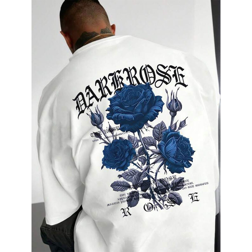 Camiseta Masculina Dark Rose - Camisa Streetwear Unissex 100% Algodão Plus Size