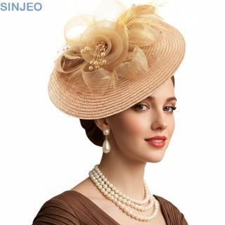 Desce Faixa De Cabeça De Penas De Malha , Chapéu Formal Requintado Fascinator Vintage , Acessórios De Cabelo Elegantes D