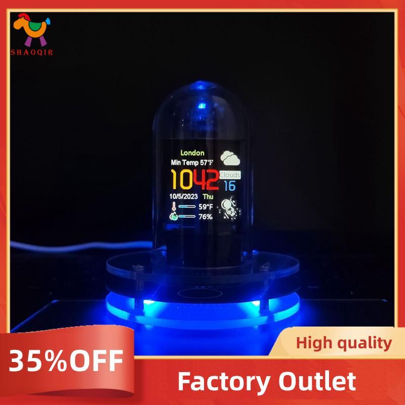 RGB Nixie Tubo Relógio Inteligente WIFI Rede LED Emissor De Luz IPS Tela Colorida DIY Analógico Digital Noturna Fácil In