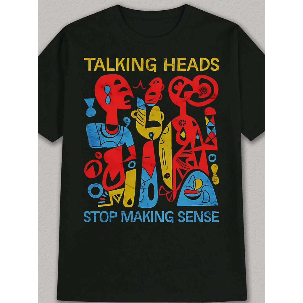 Camiseta Unissex Talking Heads 《Stop Making Sense》 Básica Oversized 100% Algodão Confecção Própria