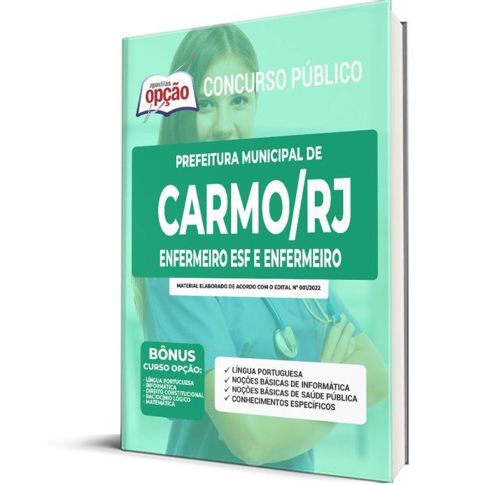 Apostila Prefeitura de Carmo - RJ - Enfermeiro ESF e Enfermeiro