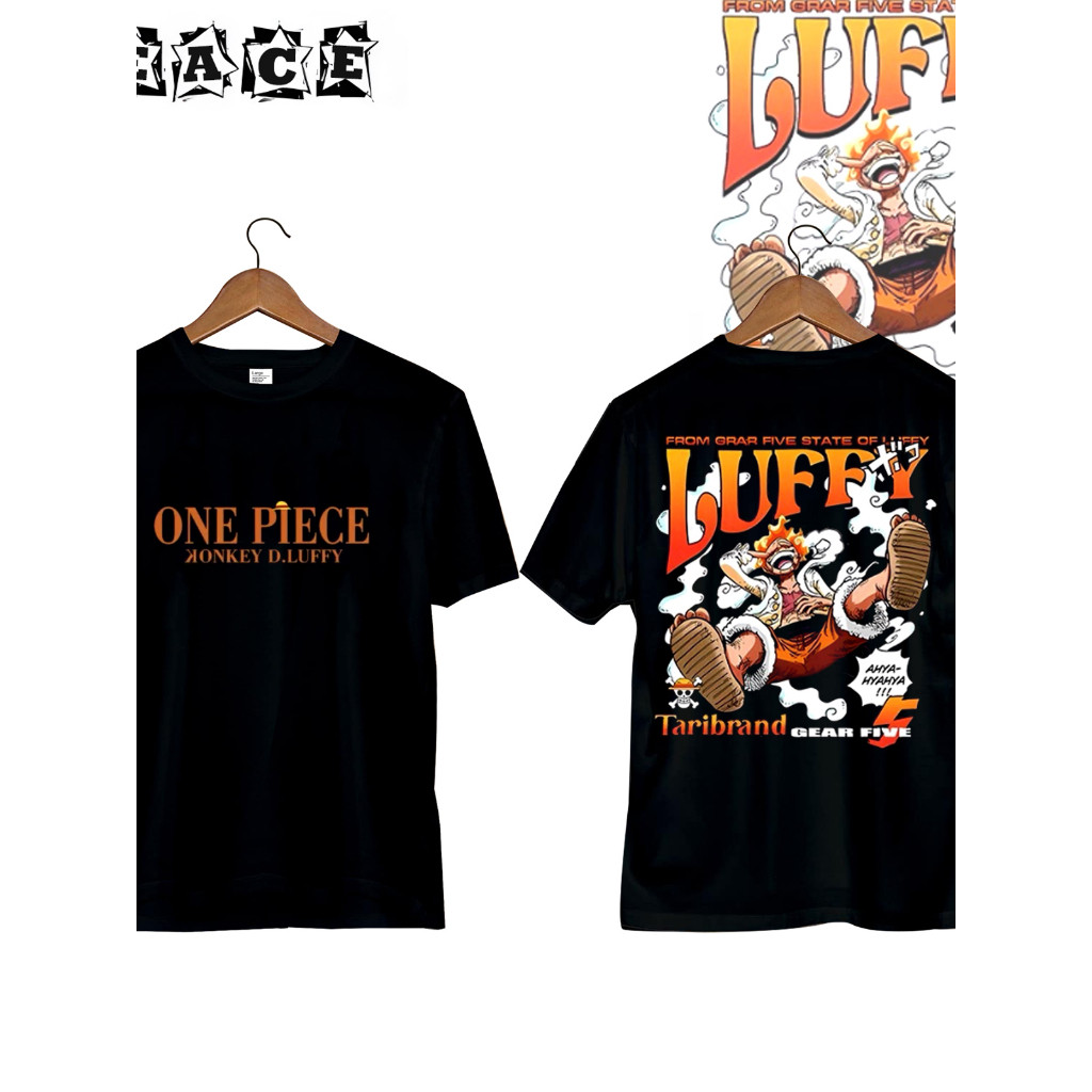Camiseta Básica camisa Unissex t-shirt  Gear Five Steat Of Luffy One Piece Taribrand camisa algodão Moda Masculina