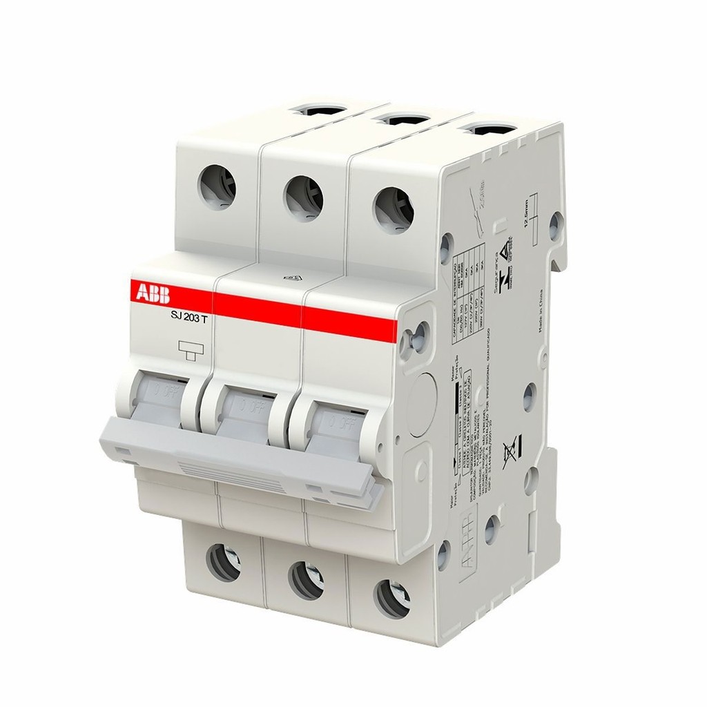 Disjuntor Mini Din Tripolar 50A Curva C SJ203T-C50 - ABB