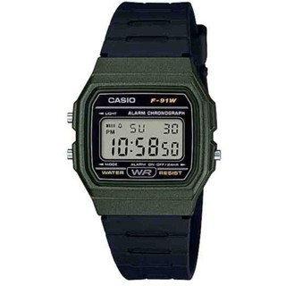 Relógio Casio Preto Verde Feminino F-91WM-3ADF em Oferta na Shopee
