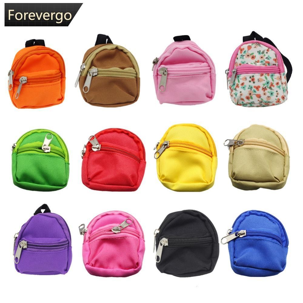 FOREVERGO Bolsa De Boneca De 8cm Para Labu Macaron Barbies Blythes E Pelúcia De 20cm Mochila De Lona 1/6 BJD S6W1