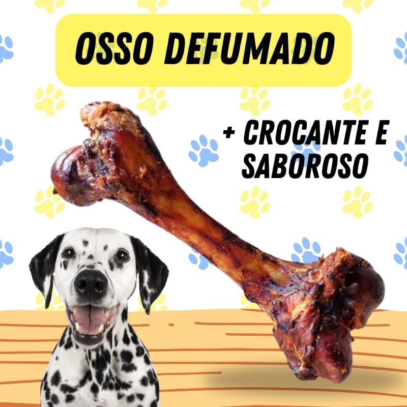 Osso Defumado Petisco Cachorro Mordedor Para Cachorro Pet Fêmur Suino