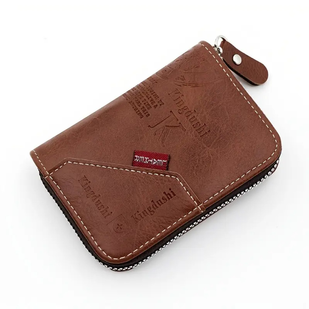 CARTEIRA MASCULINA COURO SINTETICO PARA CARTÕES & MOEDAS KINGDUSHI