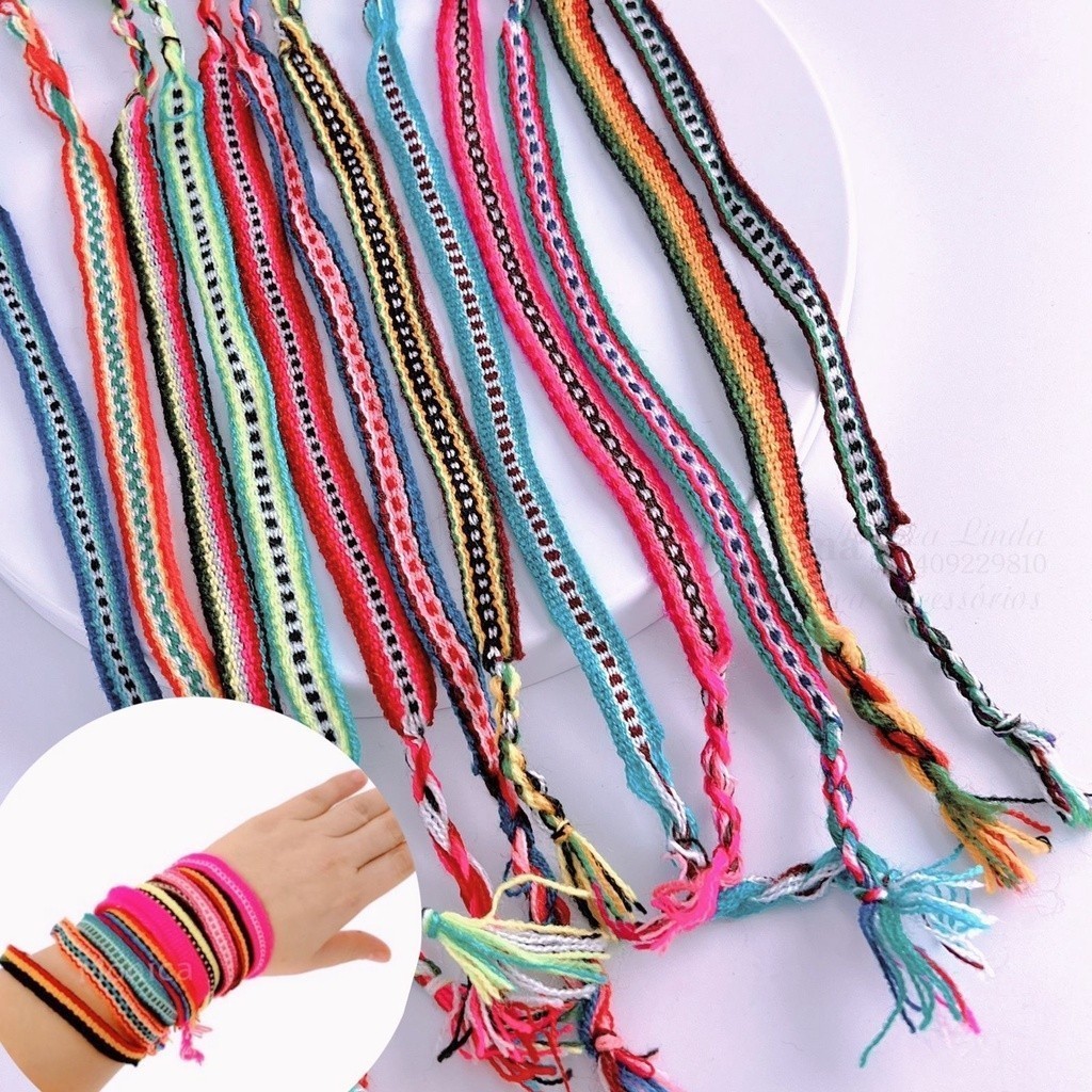 kit 24 Pulseiras Pano Reggae Jamaica Hippie Praia em Oferta na Shopee