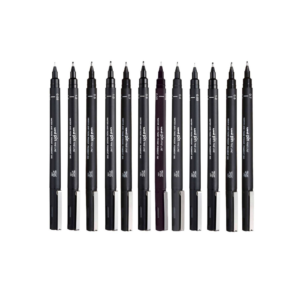 Caneta Uni-ball Uni pin fine line preta - unidade em Oferta na Shopee