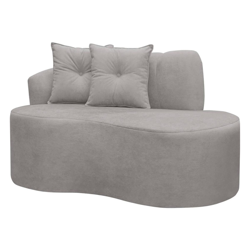 Sofá Orgânico Plaza 2 Lugares 145cm Linho Bouclê Cinza SOFA STORE
