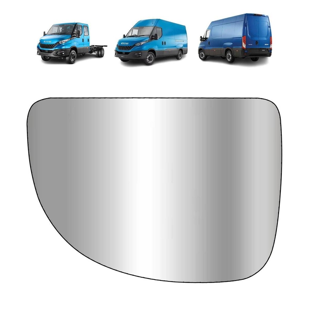 REFIL LENTE ESPELHO RETROVISOR IVECO DAILY 2019 A 2025 LADO ESQUERDO INFERIOR RETROVISOR