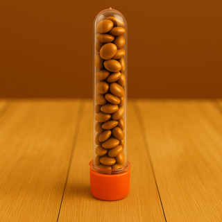 10~50  TUBETE ACRÍLICO LEMBRANCINHAS 13CM COM TAMPA LARANJA (CHOCO) em Oferta na Shopee