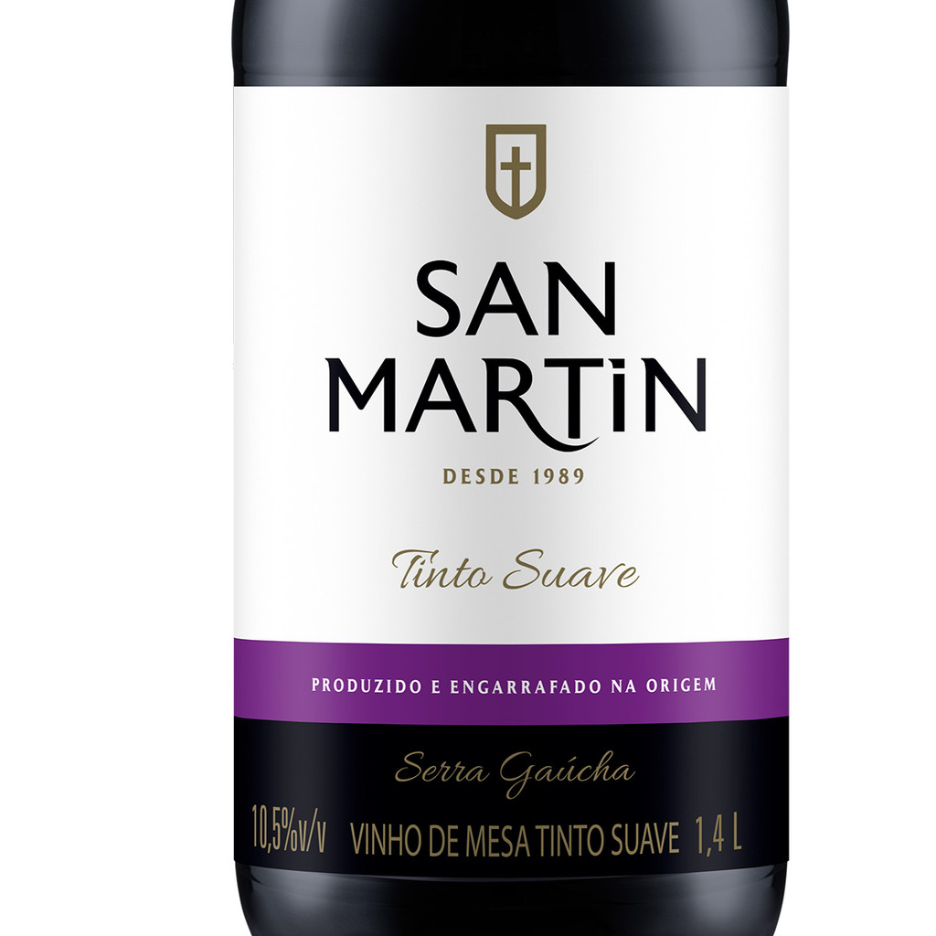 Detalhes do Vinho Tinto Suave San Martin 1,4Lt Kit 2 Un