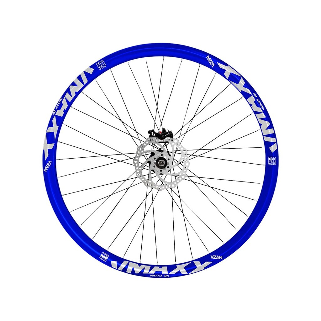Roda Traseira Aro 26 Vzan Vmaxx Neon Para Freio a Disco Cubo Rosca e Freio a Disco Cor:Azul Neon