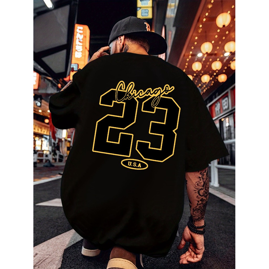 Camisa Camiseta Oversized Estampada Basquete Chicago 23 EUA USA Bt100
