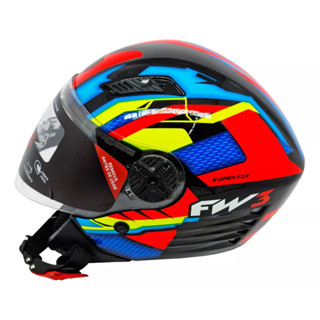 CAPACETE FW3 X OPEN UP FOX ABERTO em Oferta na Shopee