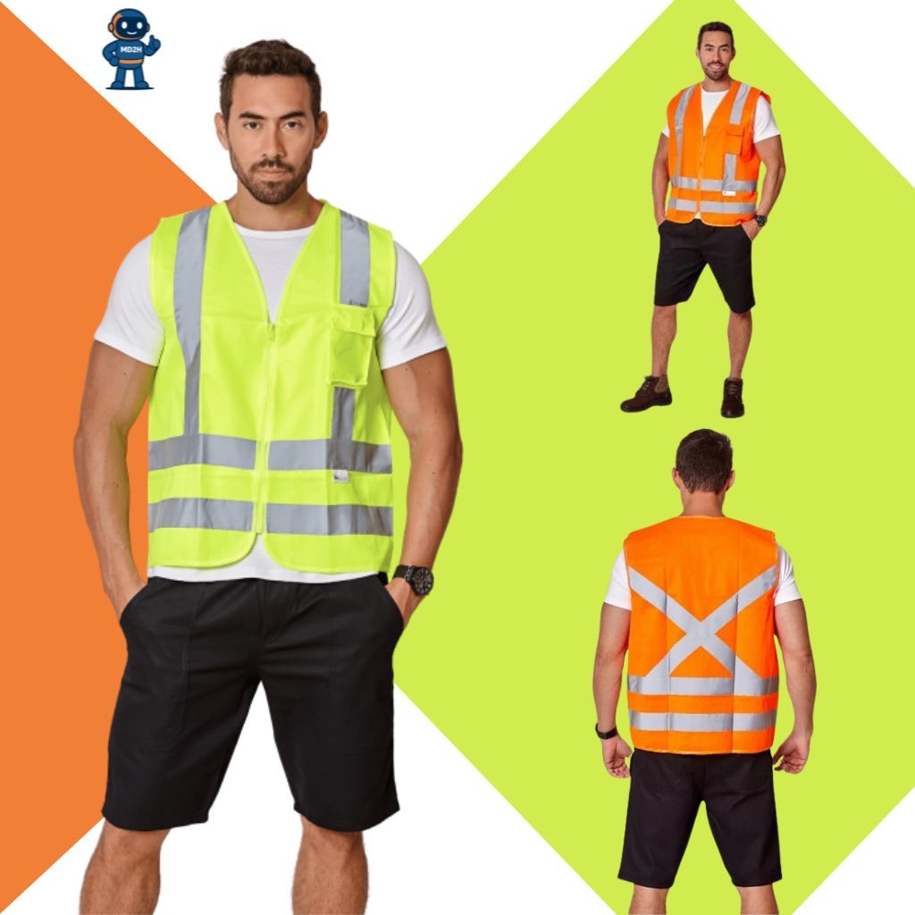 Colete De Segurança Refletivo Faixas Refletivas Com Bolso Sinalização Amarelo Laranja Epi para Full em Oferta na Shopee
