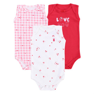 Kit Body Kiko Baby Manga Regata Estampa Morangos 3 Peças em Oferta na Shopee