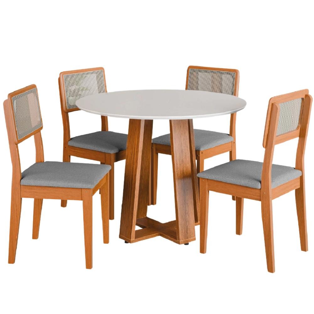Conjunto Mesa Jantar Redonda 4 Cadeiras: Onde Comprar | BuscaProdutos