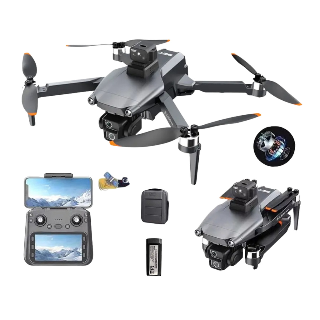 Drone L600-1 Pro Oas, com Tela – Câmera Dupla 4k,gps, Motor Brushless 1 Bateria