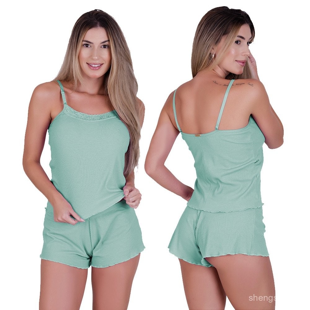 Pijama Curto De Boneca De Inverno Para Mulheres Com Alças Ajustáveis , Renda Sexy Sensual , Ajuste Confortável E Perfeit