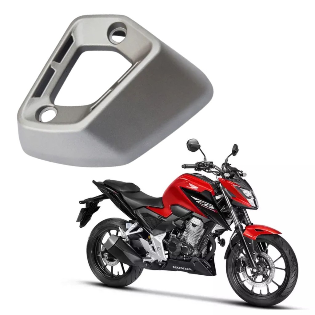PROTETOR ESCAPAMENTO PONTEIRA PARAMOTOS  CB-300F TWISTER 2023-2025 PRATA PARAMOTOS HONDA