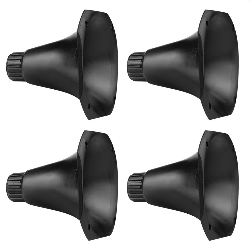 Kit 4 Cornetas Permak Plastico LC 14-50 Rosca Curta Preta