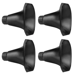 Kit 4 Cornetas Permak Plastico LC 14-50 Rosca Curta Preta