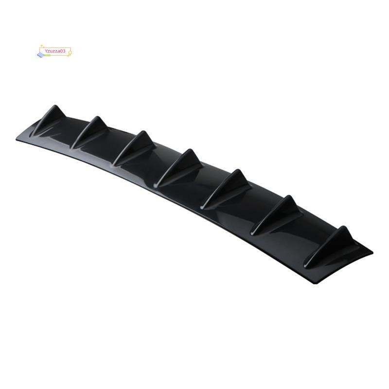 [Entrega Rápida BR]Divisor Traseiro Universal Para Carro , Difusor De-Choque De 7 Aletas Preto Brilhante A