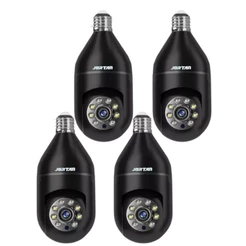 Kit 4 Mini IP Câmera de Segurança Wi-fi Preto com Áudio Bidirecional Visão Noturna e Sensor de Movimento - YOOSEE