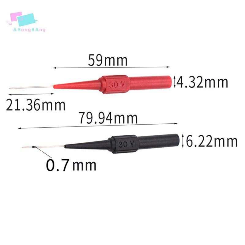 Abongbanghn 30V Ferramentas De Diagnóstico Multímetro Teste Extensão De Chumbo Ponta De Agulha De Piercing Traseiro