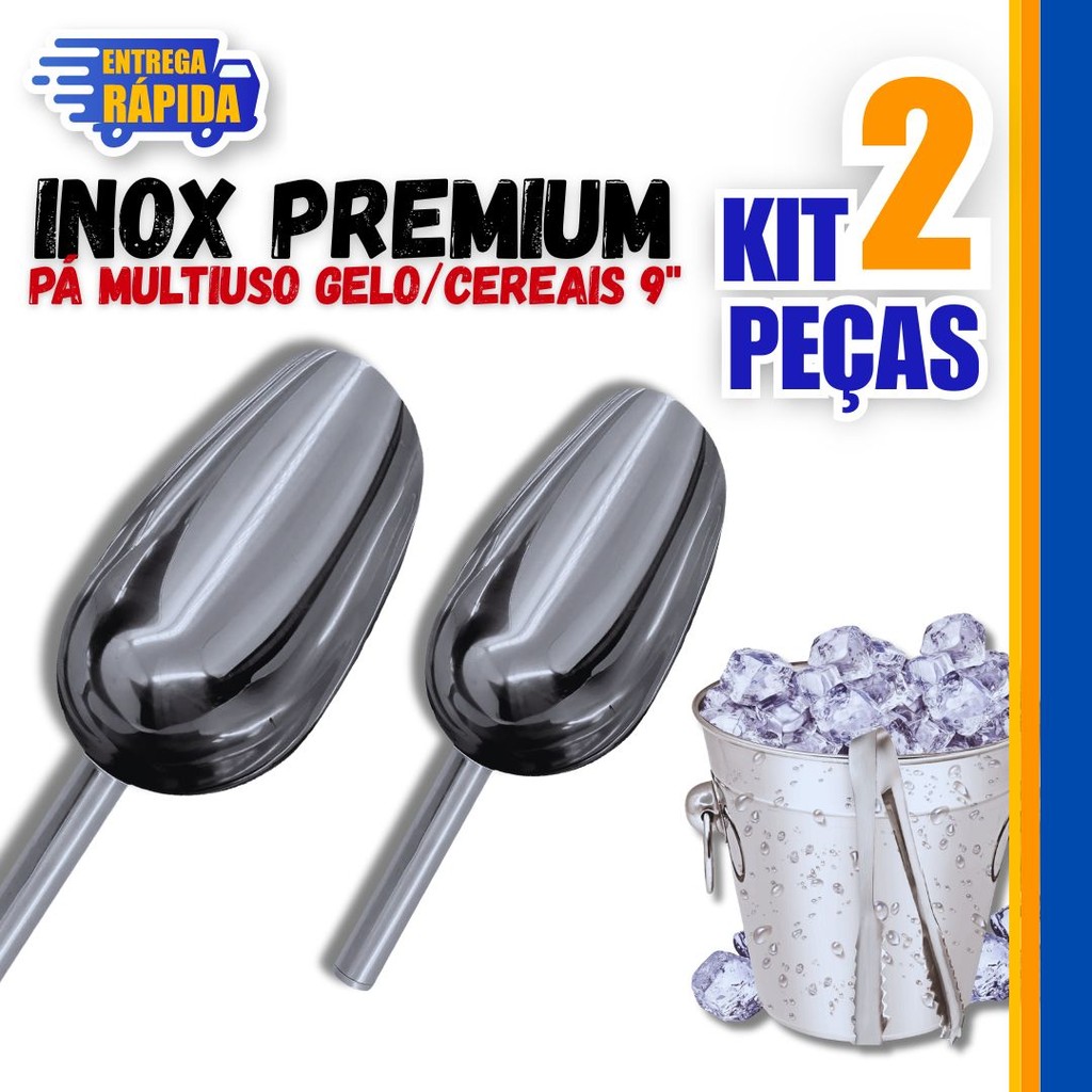 Conjunto 02 Pá De Gelo Pá Quadrada De Grãos De Farinha De Cereais Variáveis Utilidades Premium Resistência