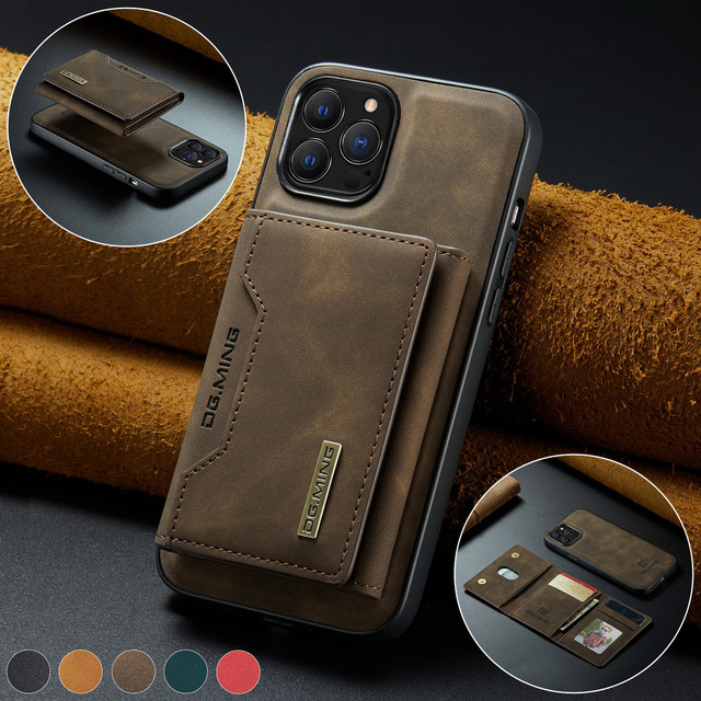2 Em 1 Capa De Couro Magnético Destacável Para IPhone 18 17 Ar 16 E 15 Plus 14 13 12 11 Pro Max Carteira Cobre Titular D