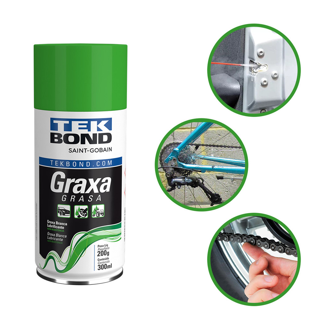 Imagem Graxa Tekbond Branca 300ml Lubrificante Spray