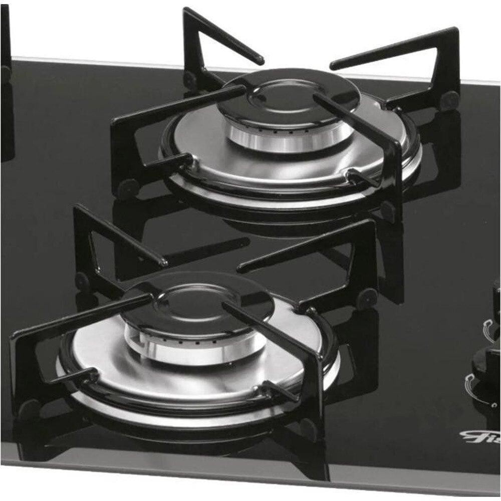 Cooktop 4 Bocas Fischer Tripla Chama Acendimento Superautomático, Preto - Bivolt · foto 2