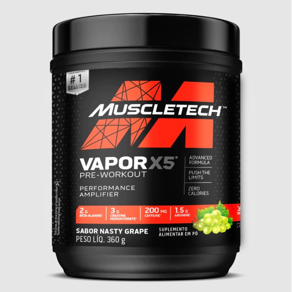 Pré treino vapor X5 Pre-workout Uva Vede 360g - Muscletech